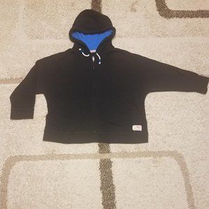 HOLLISTER HOODED ZIP UP SWEATSHIRT 3/4 BAT SLEEVE